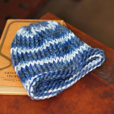 100% alpaca hat, 'Ocean Blue' - 100% alpaca hat