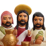 Ceramic sculpture, 'The Last Supper' - Collectible Religious 12 Apostles and Jesus Sculpture
