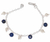 Lapis lazuli charm bracelet, 'Blue Moons' - Lapis Lazuli And 925 Sterling Silver Charm Bracelet (image 2a) thumbail
