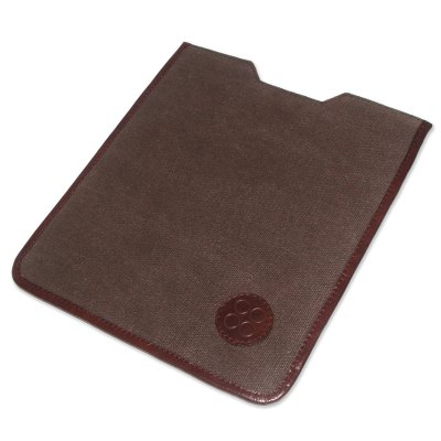 Leather accent tablet sleeve, 'Trujillo on the Go' - Leather accent tablet sleeve