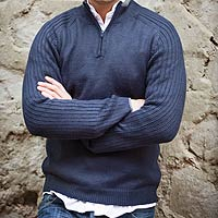 Mens Solid Colored Sweaters