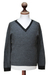 Men's alpaca blend sweater, 'Informal Gray' - Men's alpaca blend sweater (image 2c) thumbail