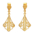Gold plated filigree dangle earrings, 'Peruvian Lace' - 21K Gold Plated Filigree Dangle Earrings from Peru (image 2b) thumbail