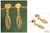 Gold vermeil filigree dangle earrings, 'Leaf Promise' - Hand Made Vermeil Dangle Earrings from Peru (image 2) thumbail