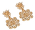 Gold vermeil filigree dangle earrings, 'Andean Blossom' - Artisan Crafted Gold Vermeil Filigree Dangle Earrings (image 2a) thumbail