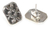 Sterling silver button earrings, 'Inca Windows' - Unique Sterling Silver Button Earrings (image 2a) thumbail