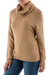 Cotton and alpaca sweater, 'Tan Warmth' - Cotton and alpaca sweater (image 2b) thumbail