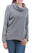 Cotton and alpaca sweater, 'Misty Warmth' - Cotton and Alpaca Wool Blend Pullover Sweater (image 2a) thumbail