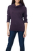 Cotton and alpaca sweater, 'Purple Warmth' - Cotton Blend Fashion Pullover Sweater thumbail