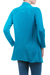 Cotton and alpaca sweater, 'Andean Blue' - Artisan Crafted Cotton Alpaca Blend Cardigan (image 2c) thumbail