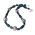 Sodalite and chrysocolla beaded necklace, 'Naturally, Peru' - Sodalite Chrysocolla Beaded Necklace 925 Sterling Silver Art thumbail