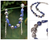Sodalite beaded necklace, 'Titicaca Mermaid' - Handmade Sterling Silver Beaded Sodalite Necklace (image 2) thumbail