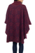 Alpaca blend reversible poncho, 'Sublime Violet' - Alpaca Wool Blend Patterned Poncho from Peru (image 2b) thumbail