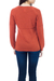 Alpaca blend sweater, 'Andean Orange' - Handcrafted Alpaca Blend Sweater (image 2b) thumbail