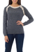 Alpaca blend sweater, 'Andean Gray' - Alpaca Wool Fashion Pullover Sweater thumbail