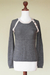 Alpaca blend sweater, 'Andean Gray' - Alpaca Wool Fashion Pullover Sweater (image 2c) thumbail