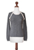 Alpaca blend sweater, 'Andean Gray' - Alpaca Wool Fashion Pullover Sweater (image 2d) thumbail