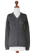 Alpaca blend sweater, 'Cuzco Gray' - Alpaca Blend Pullover Sweater (image 2c) thumbail