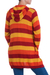 Alpaca blend hoodie sweater, 'Winter Cheer' - Alpaca Wool Striped Hooded Sweater (image 2c) thumbail