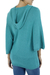Alpaca blend hoodie sweater, 'Turquoise Trujillo Lady' - Alpaca Blend Hoodie Sweater (image 2c) thumbail