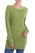 Alpaca blend sweater, 'Highland Forest Dream' - Handmade Alpaca Cool Green Pullover Sweater thumbail