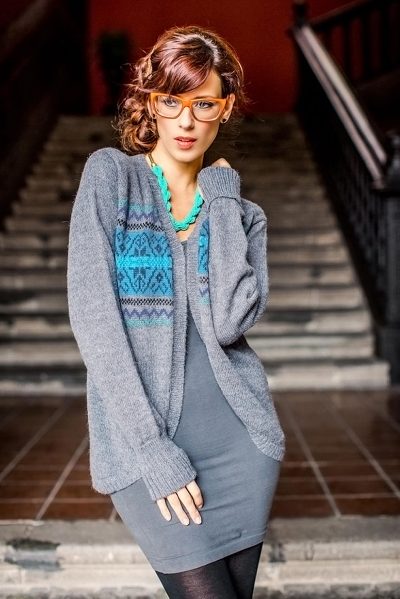 100% alpaca sweater, 'Blue Inca Sky' - Handcrafted Alpaca Wool Cardigan