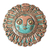 Copper and bronze mask, 'Coricancha Sun' - Hand Made Archaeological Bronze and Copper Mask thumbail