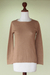 Jersey de algodón y alpaca - Suéter exclusivo de mezcla de lana de alpaca