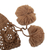 100% alpaca hat, 'Playful Pompoms' - Handmade Women's Floral Alpaca Wool Knit Hat (image 2b) thumbail
