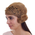 100% alpaca hat, 'Playful Pompoms' - Handmade Women's Floral Alpaca Wool Knit Hat (image 2d) thumbail