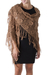 100% alpaca shawl, 'Nazca Roses' - Alpaca Wool Artisan Designer Hand Crocheted Shawl thumbail