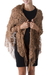 100% alpaca shawl, 'Nazca Roses' - Alpaca Wool Artisan Designer Hand Crocheted Shawl (image 2b) thumbail