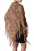 100% alpaca shawl, 'Nazca Roses' - Alpaca Wool Artisan Designer Hand Crocheted Shawl (image 2c) thumbail