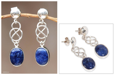 Sterling silver dangle earrings, Tangled-Up