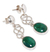 Chrysocolla dangle earrings, 'Tangled-Up' - Chrysocolla Dangle Earrings Handcrafted Sterling Silver  (image 2a) thumbail