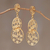 Gold plated dangle earrings, 'Filigree Beauty' - Hand Crafted 21K Gold Plated on Sterling Dangle Earrings (image 2) thumbail