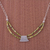 collar colgante serpentina - Collar artesanal con colgante de plata y serpentina