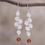 Carnelian dangle earrings, 'Spiral Paths' - Carnelian dangle earrings thumbail