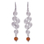 Carnelian dangle earrings, 'Spiral Paths' - Carnelian dangle earrings (image 2a) thumbail