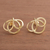 Gold plated button earrings, 'Amazon Knot' - Modern 18K Gold Plated Button Earrings thumbail