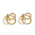 Gold plated button earrings, 'Amazon Knot' - Modern 18K Gold Plated Button Earrings (image 2a) thumbail