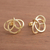 Gold plated button earrings, 'Amazon Knot' - Modern 18K Gold Plated Button Earrings (image 2b) thumbail