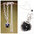 Obsidian flower necklace, 'Center of the Universe' - Obsidian flower necklace (image 2) thumbail