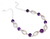 Amethyst beaded necklace, 'Timeless Lily' - Handmade Amethyst And Sterling Silver Necklace thumbail