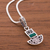 Chrysocolla pendant necklace, 'Ceremonial Tumi' - Chrysocolla Pendant Necklace (image 2b) thumbail
