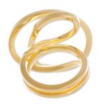 Gold plated cocktail ring, 'Amazon Knot' - Women's Modern 18K Gold Plated Cocktail Ring