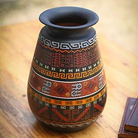 Cuzco decorative vase, Inca Inspired