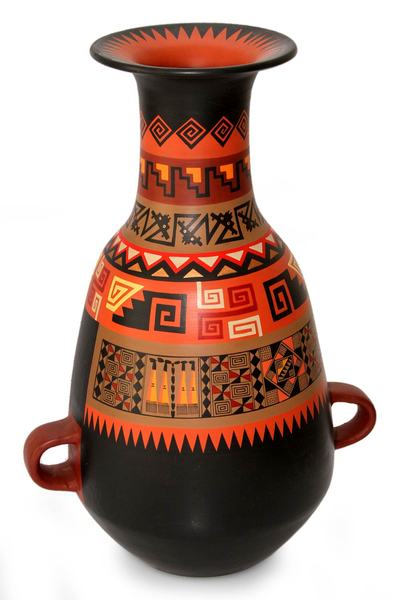 Unique Cuzco Ceramic Decorative Vase