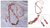Ceramic beaded jewelry set, 'Rose Inca' - Ceramic beaded jewelry set (image 2) thumbail