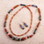 Ceramic beaded jewelry set, 'Inca Colors' - Ceramic beaded jewellery set thumbail